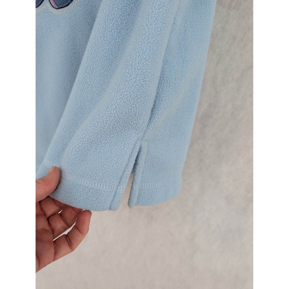 Disney Eeyore Fleece‎ Sweatshirt Light Blue Embroidered Winter Logo Size M - Picture 5 of 8
